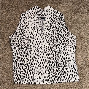 Rafaella Black and White Spotted Blouse